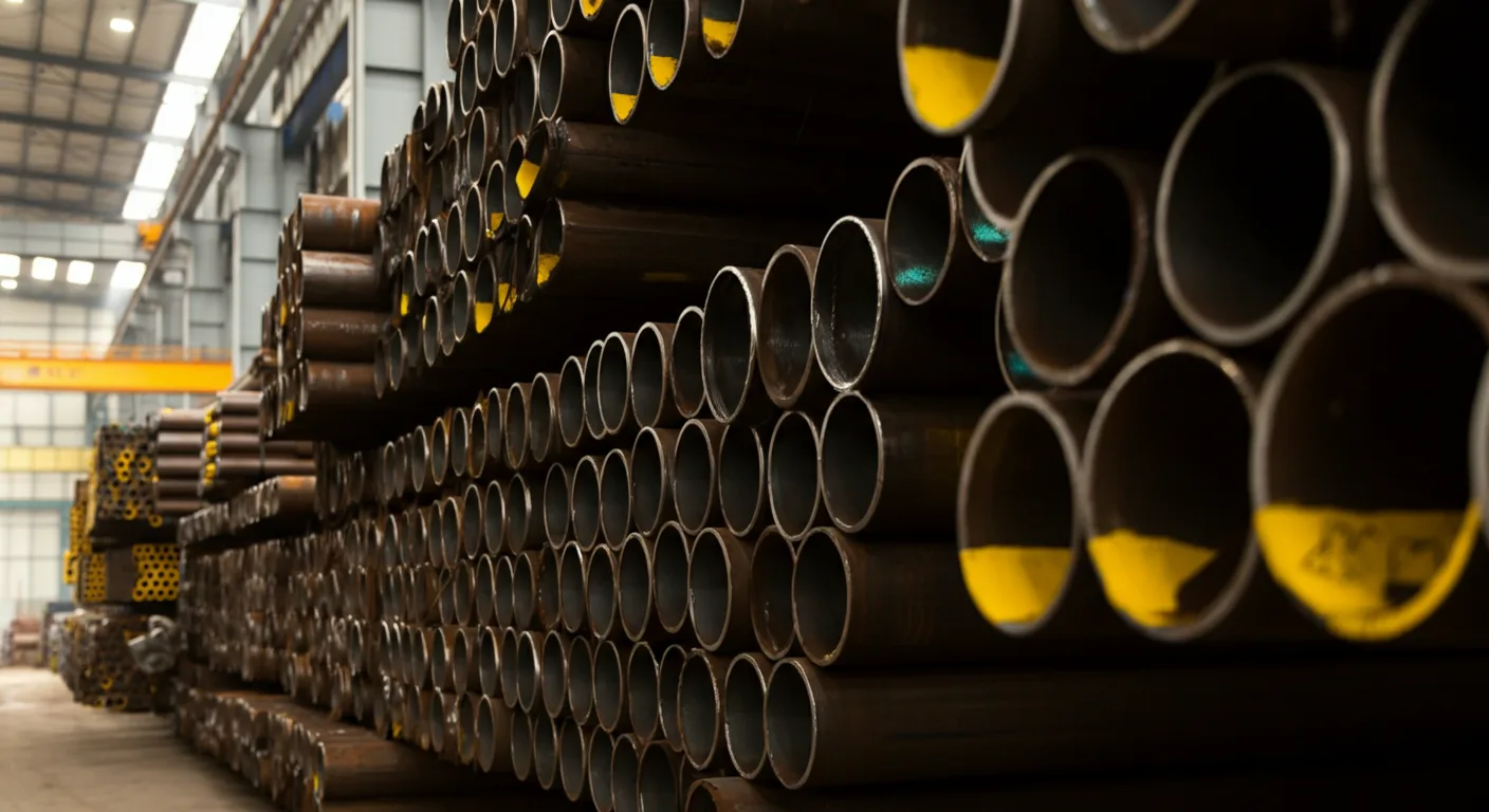 Doğalgaz borusu sarı bantlı stok — Centilmen Metal