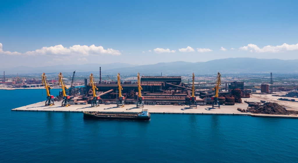 İskenderun liman sanayi bölgesi hava fotoğrafı